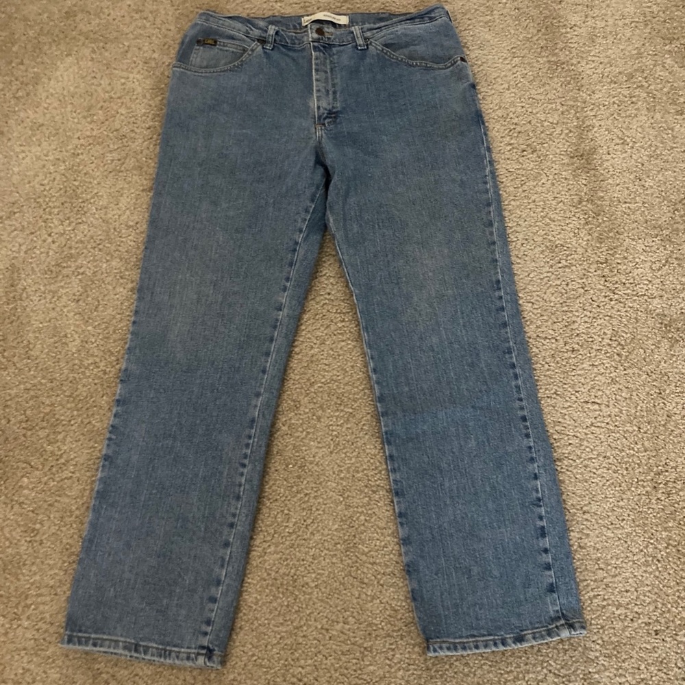 Mens Lee Regular Fit Straight Leg Jeans Size 36W x 30L